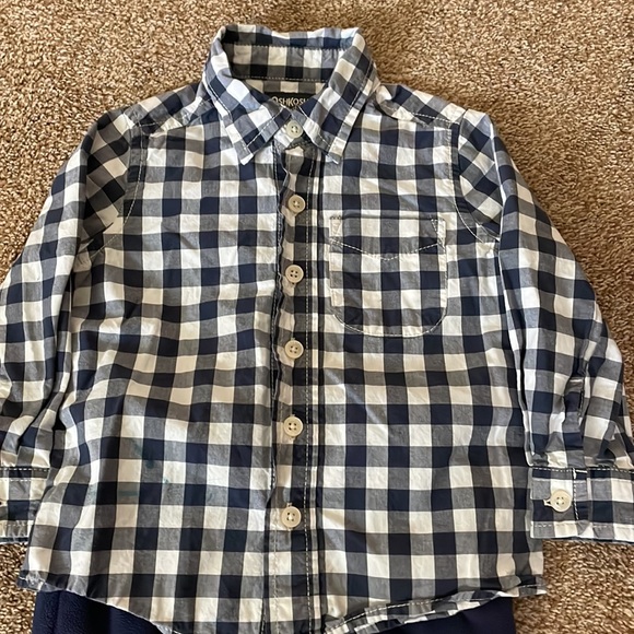 OshKosh B’Gosh blue and white check 2T - Picture 1 of 3